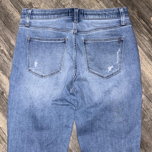 Lularoe Jeans Jean Straight Womens Size 28 Blue Mid Rise Stretch Distressed - Picture 6 of 7